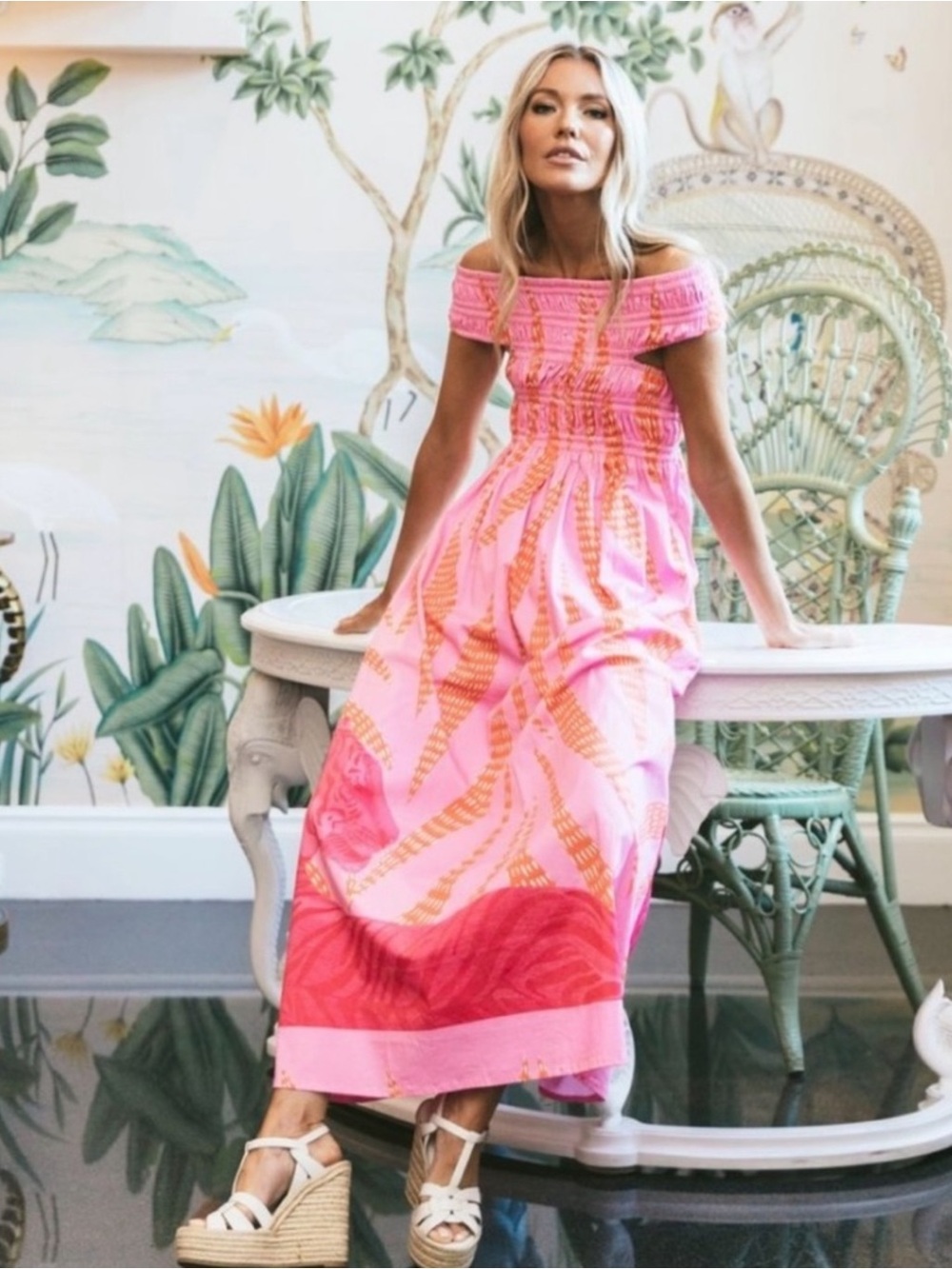 NWT Sheridan French Beth Dress in Candy Print Pink Tigress